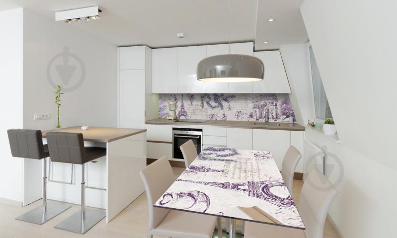 Наклейка вінілова на стіл Zatarga «Париж і Лаванда» 600х1200 мм Z180648st