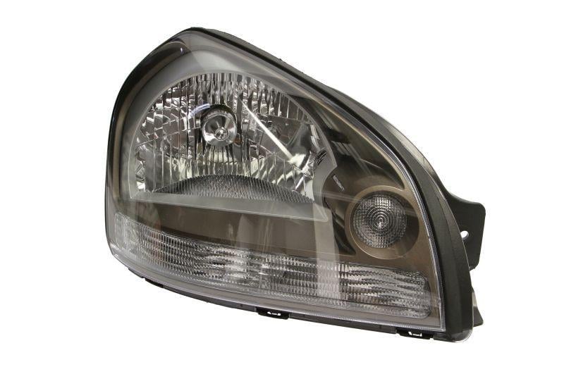 Фара передняя правая Hyundai Tucson 2004-2014 H4 с черной рамкой (221-1134R-LDEM2)