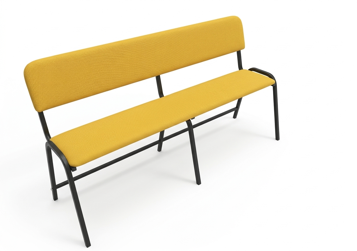 Скамья мягкая Алиса разборная 1200 мм Желтый (33356426)