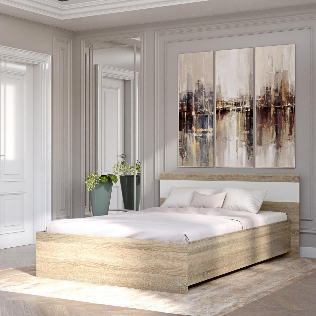 Спальня Соната Еверест Комплект 10 модульна 5 елементів Дуб сонома/Білий (DTM-2605) - фото 4 Спальня Соната Еверест Комплект 10 модульна 5 елементів Дуб сонома/Білий (DTM-2605) - фото 4