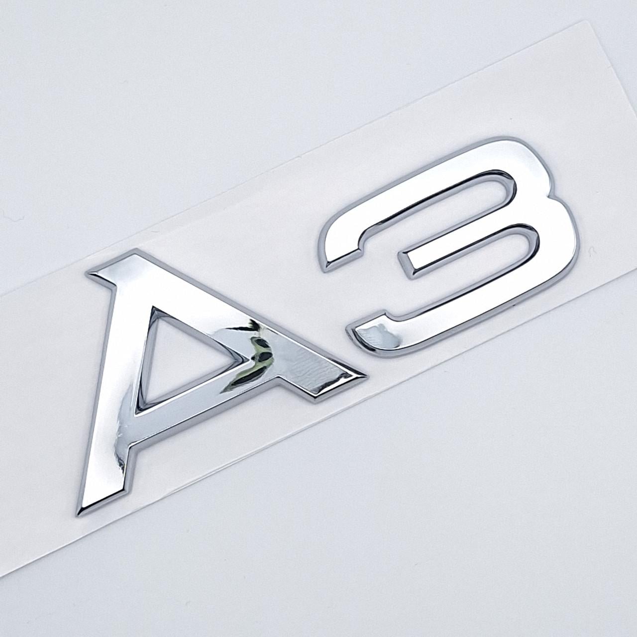 Эмблема надпись A3 на заднюю часть Audi Хром глянцевый (2058732435)