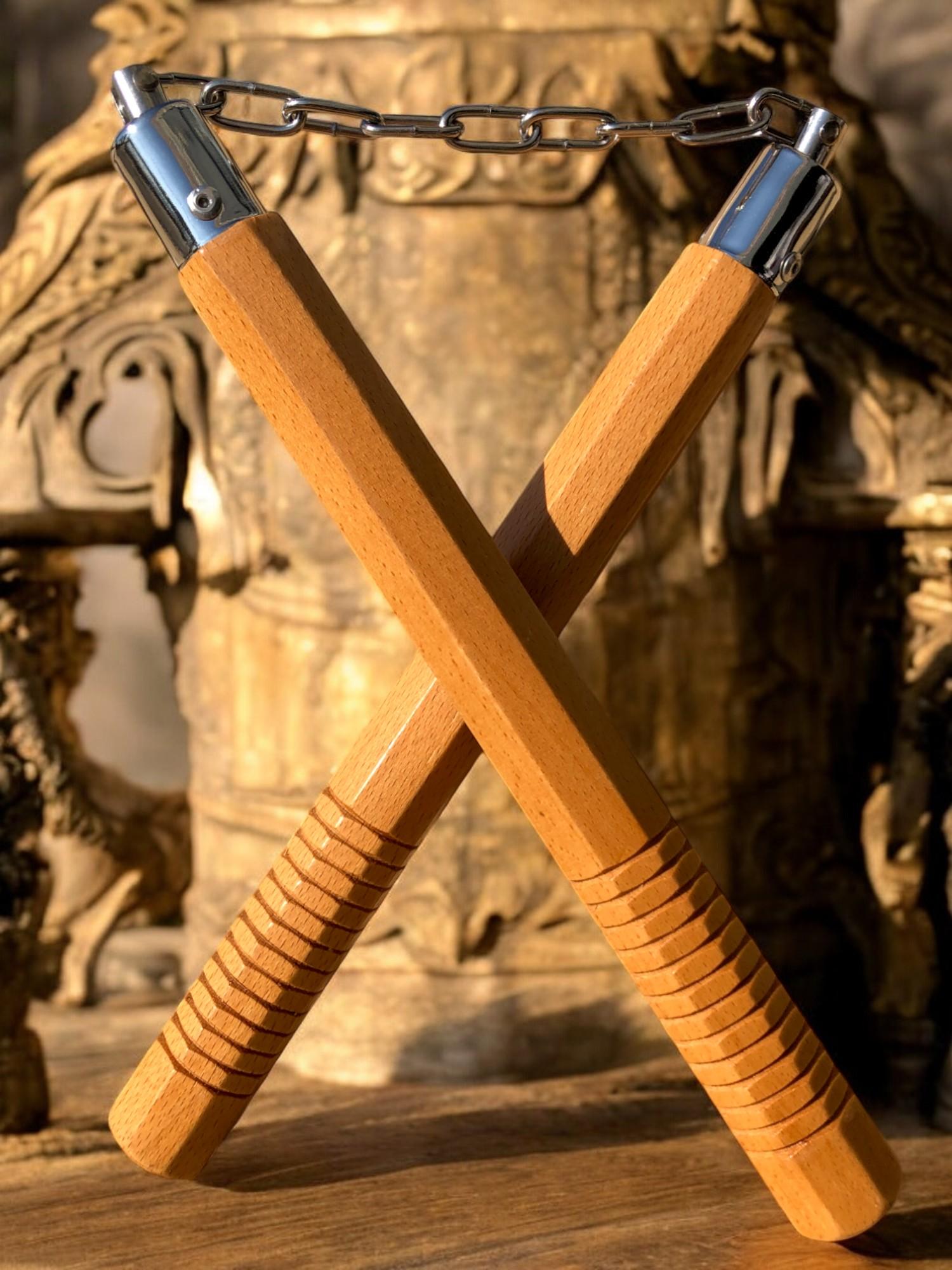 Нунчаки тренировочные GDragon соединены деревянными цепью из дуба Коричневый (3_9_0_1) - фото 5 Нунчаки тренировочные GDragon соединены деревянными цепью из дуба Коричневый (3_9_0_1) - фото 5