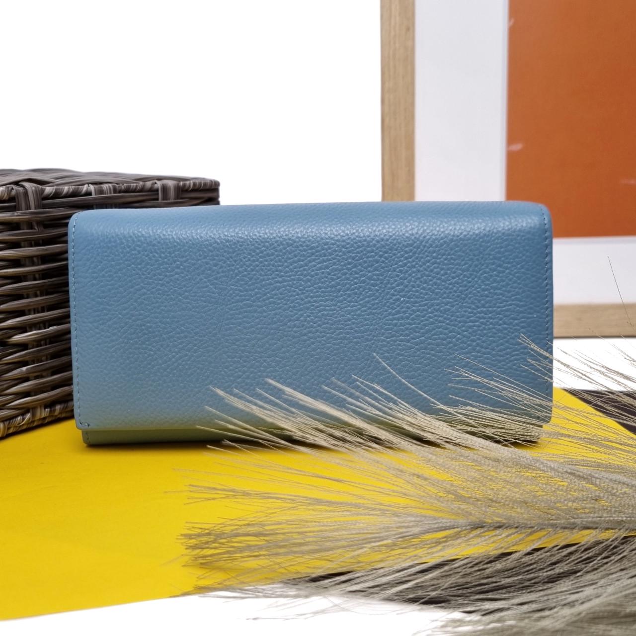 Гаманець жіночий Helen Verde натуральна шкіра Блакитний (16600-1 l.blue)