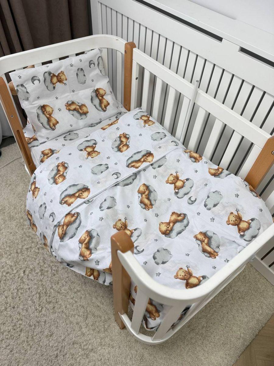 Комплект постільної білизни в дитяче ліжечко 3в1 120x60 см (1034)