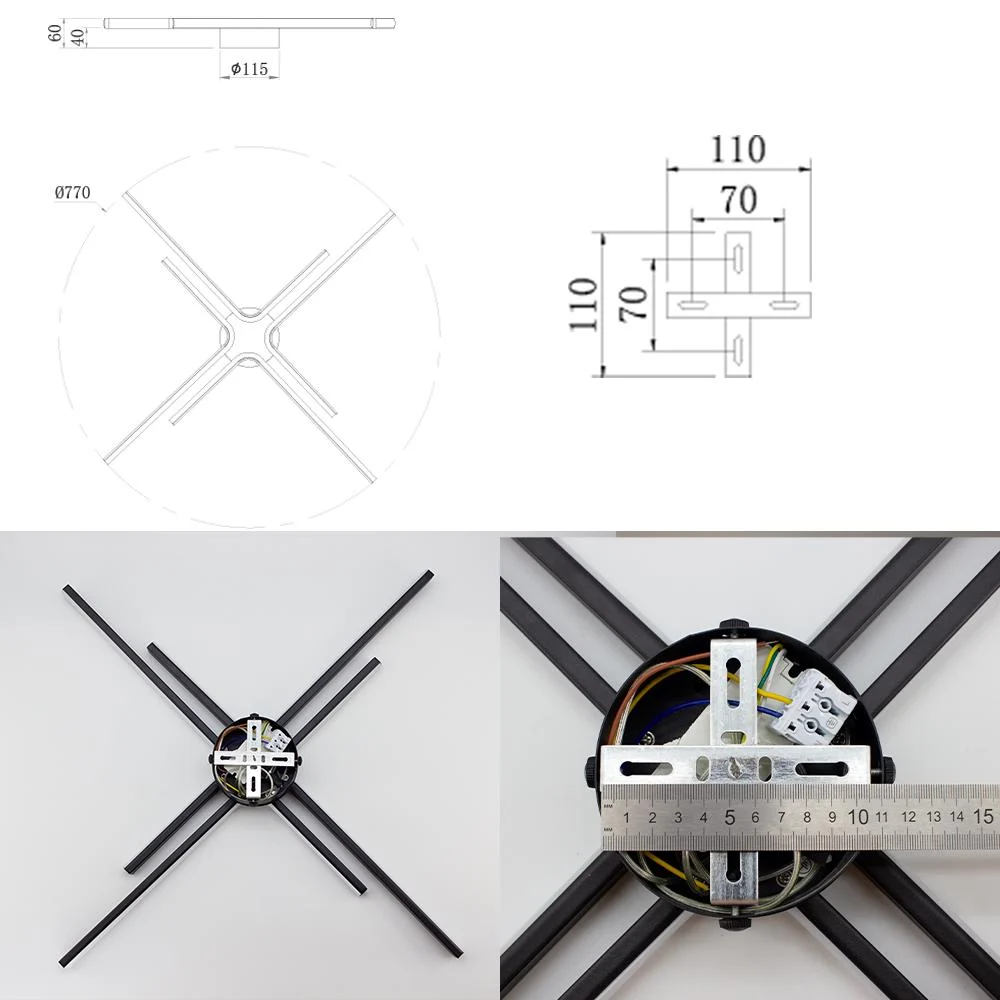 Люстра светодиодная ESLLSE ESTA с пультом 70 Вт 4L 770x60 мм (10586) - фото 7