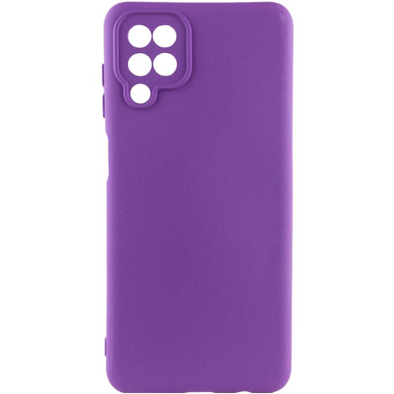 Противоударный Чехол Silicone Cover Lakshmi Full Camera (A) для Samsung Galaxy A12 / M12 Фиолетовый / Purple