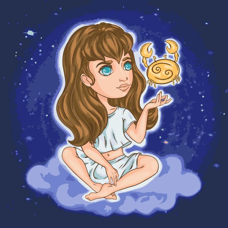 Картина по номерам ART CRAFT Знаки зодиака Рак 40x40 см (10098-AC)