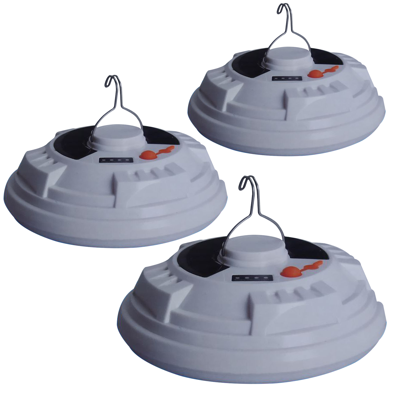 Лампа аккумуляторная подвесная на солнечной батарее с крюком для подвешивания 3 шт. (f56d8e15)