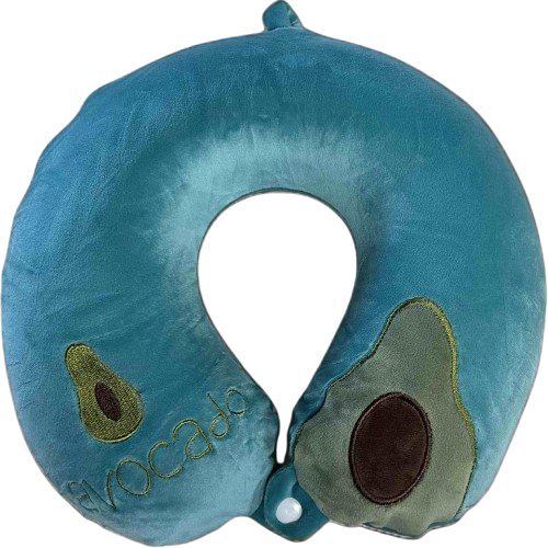 Подушка дорожная Stenson R94876 Fruits под шею 30x25 см Голубой (25173491)