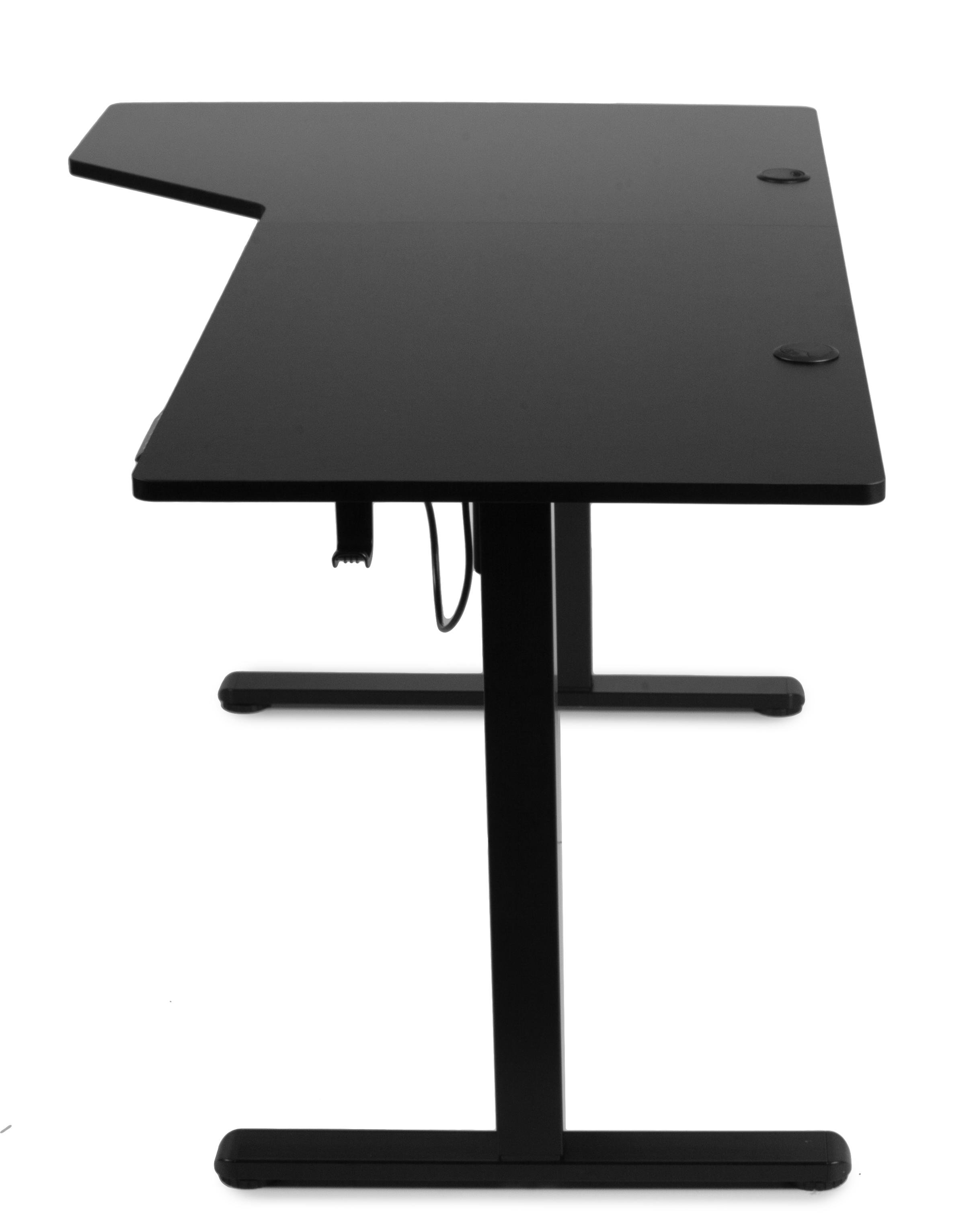 Стіл комп'ютерний регульований Barsky StandUp Corner Left/Right 1450x850 мм Black (BSTc-01) - фото 5