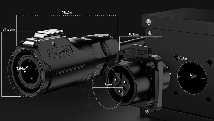 Роз'єм герметичний панельна розетка CNLINKO 2pin LP12-J02SX-02-401 (2338163256) - фото 7 Роз'єм герметичний панельна розетка CNLINKO 2pin LP12-J02SX-02-401 (2338163256) - фото 7