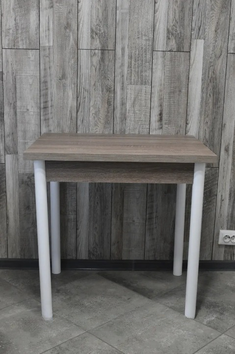 Обідній стіл Оскар розкладний 60х80/80х120х75 см Трюфель/Білий (28374240)