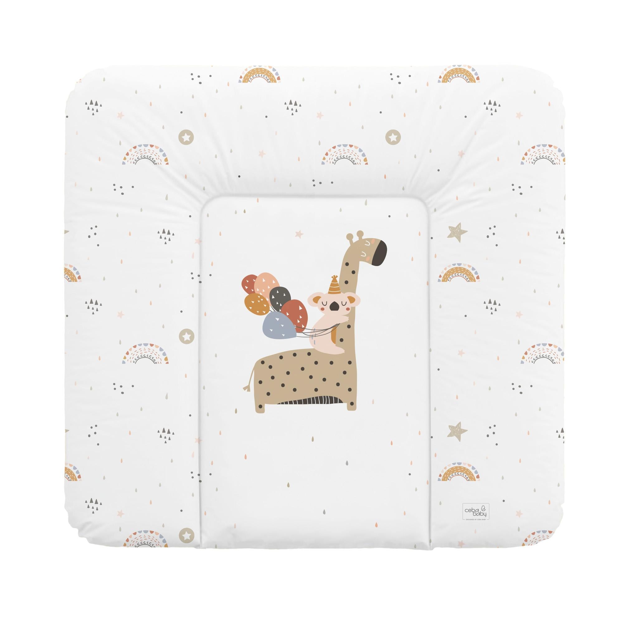 Матрац пеленальный Ceba Baby 75x72 см мягкий на комод Giraffe
