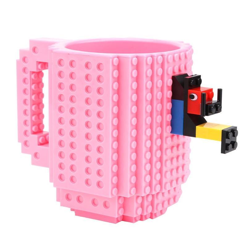 Чашка-конструктор SUNROZ с деталями 350 мл Розовый