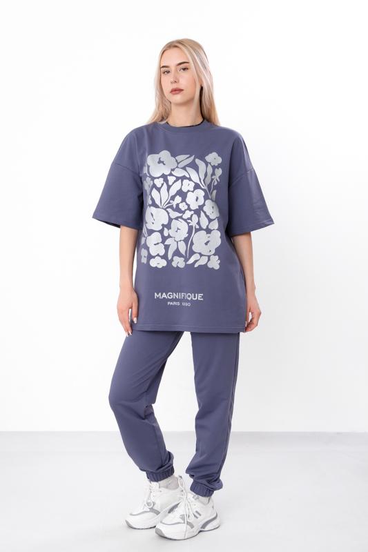 Комплект жіночий Носи Своє футболка з штанами р. 52 Сірий (8399-057-33-1) - фото 2 Комплект жіночий Носи Своє футболка з штанами р. 52 Сірий (8399-057-33-1) - фото 2