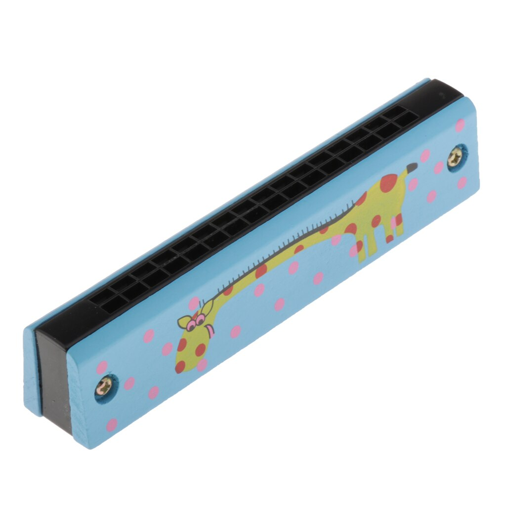 Губная гармошка деревянная Голубой (18634026180) - фото 3