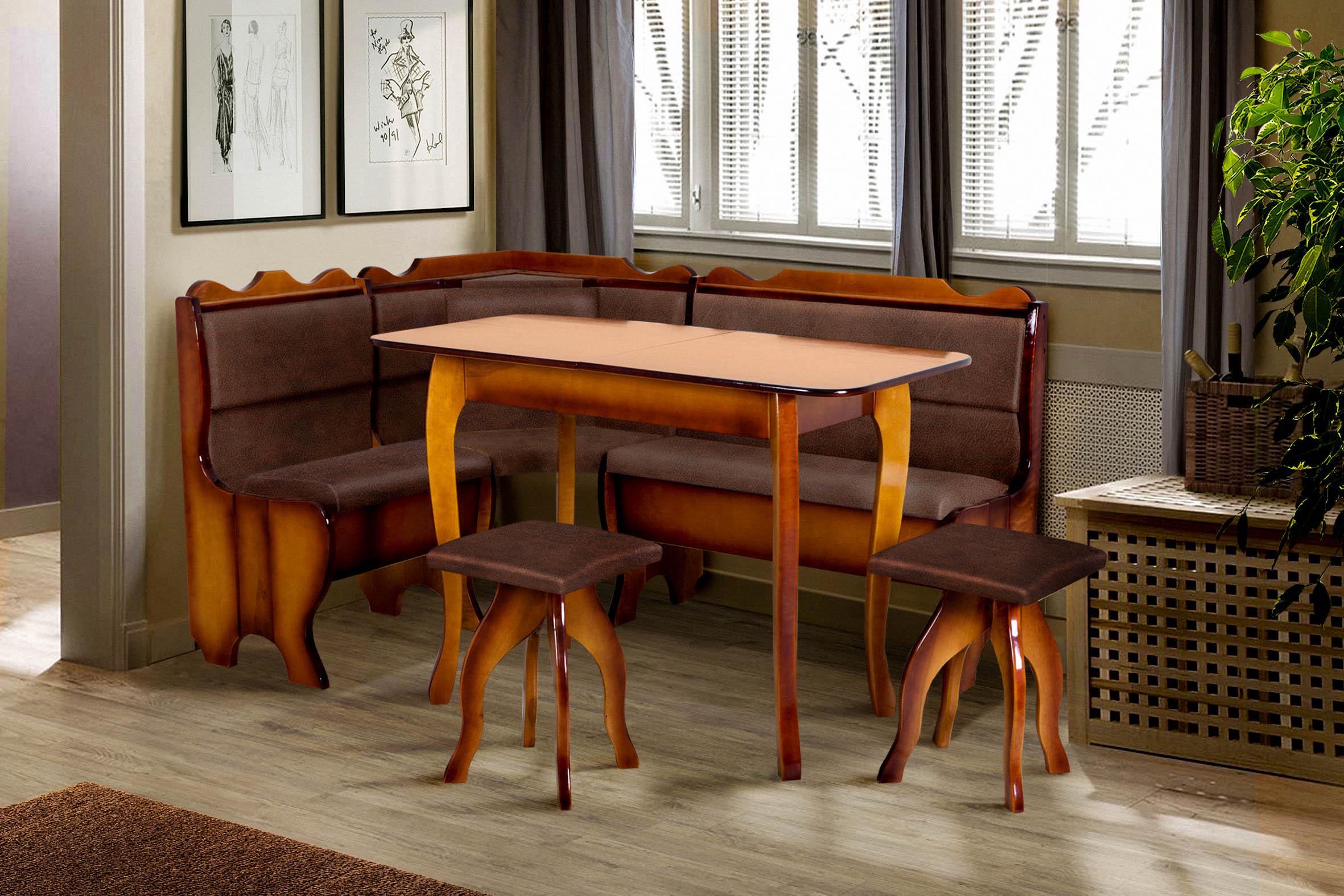 Кухонный уголок Comfort Line Даллас уголок/стол/2 табурета