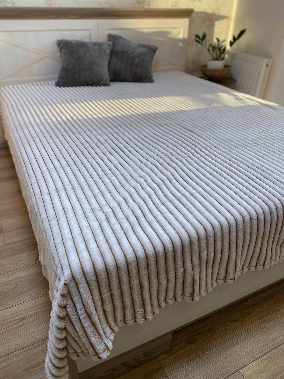 Плед плюшевий 200х230 см Сірий з коричневим (Д-Mpled003/3-03) - фото 1 Плед плюшевий 200х230 см Сірий з коричневим (Д-Mpled003/3-03) - фото 1