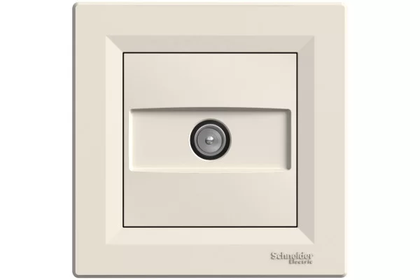 Розетка проходная Schneider Electric Asfora ABS TV 8dB с рамкой Слоновая кость (EPH3200323)
