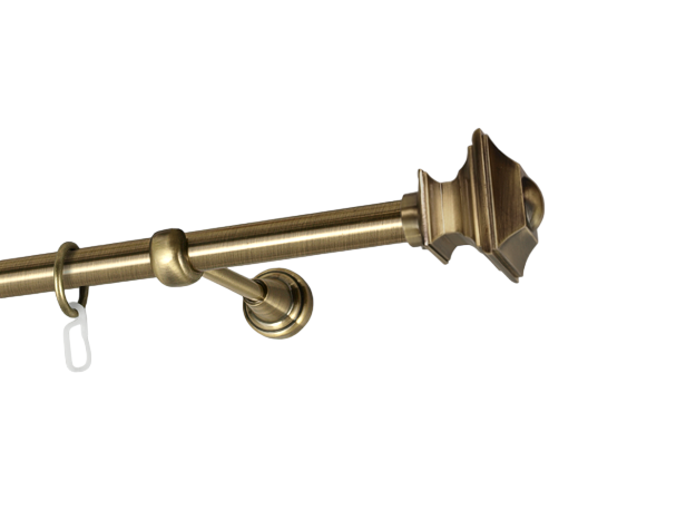 Карниз MStyle Верди металлический однорядный труба гладкая 19 мм 300 см Антик (K010054)