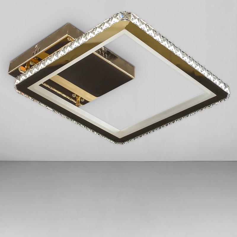 Стельова люстра LED Light House SY-18283/1 440х440х120 мм 80W Золотистий