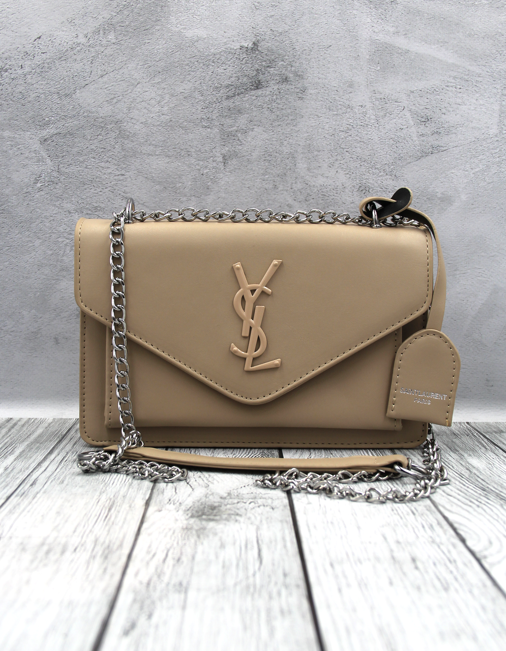 Женская сумка Yves Saint Laurent кожаная Бежевый (2957830336) Женская сумка Yves Saint Laurent кожаная Бежевый (2957830336)