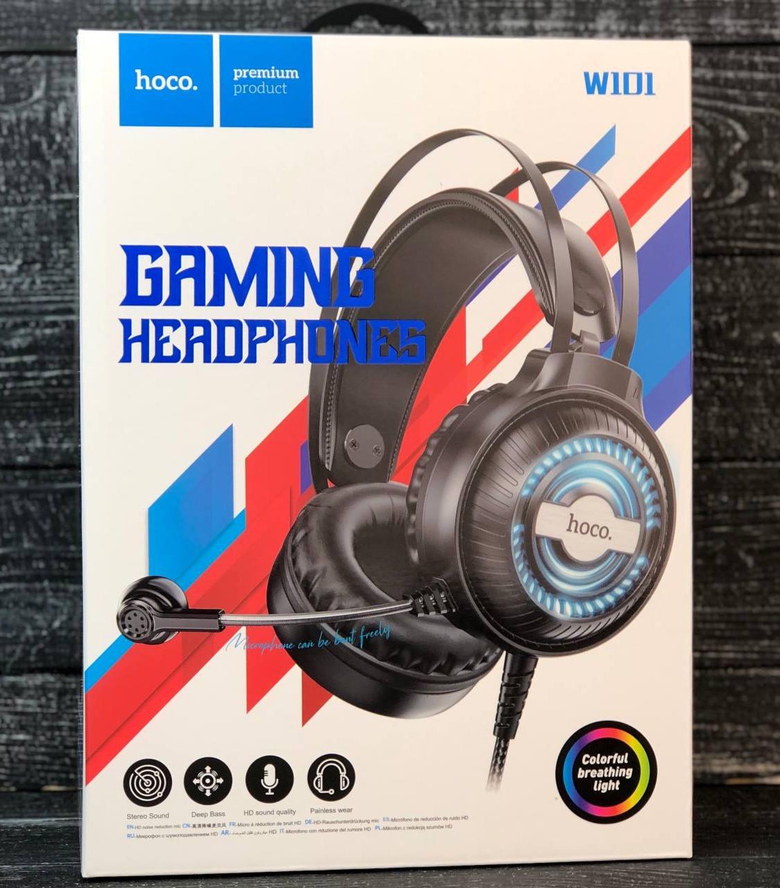 Навушники Hoco W101 Streamer GAMING 7-color LED з підсвіткою (1469516074) Навушники Hoco W101 Streamer GAMING 7-color LED з підсвіткою (1469516074)