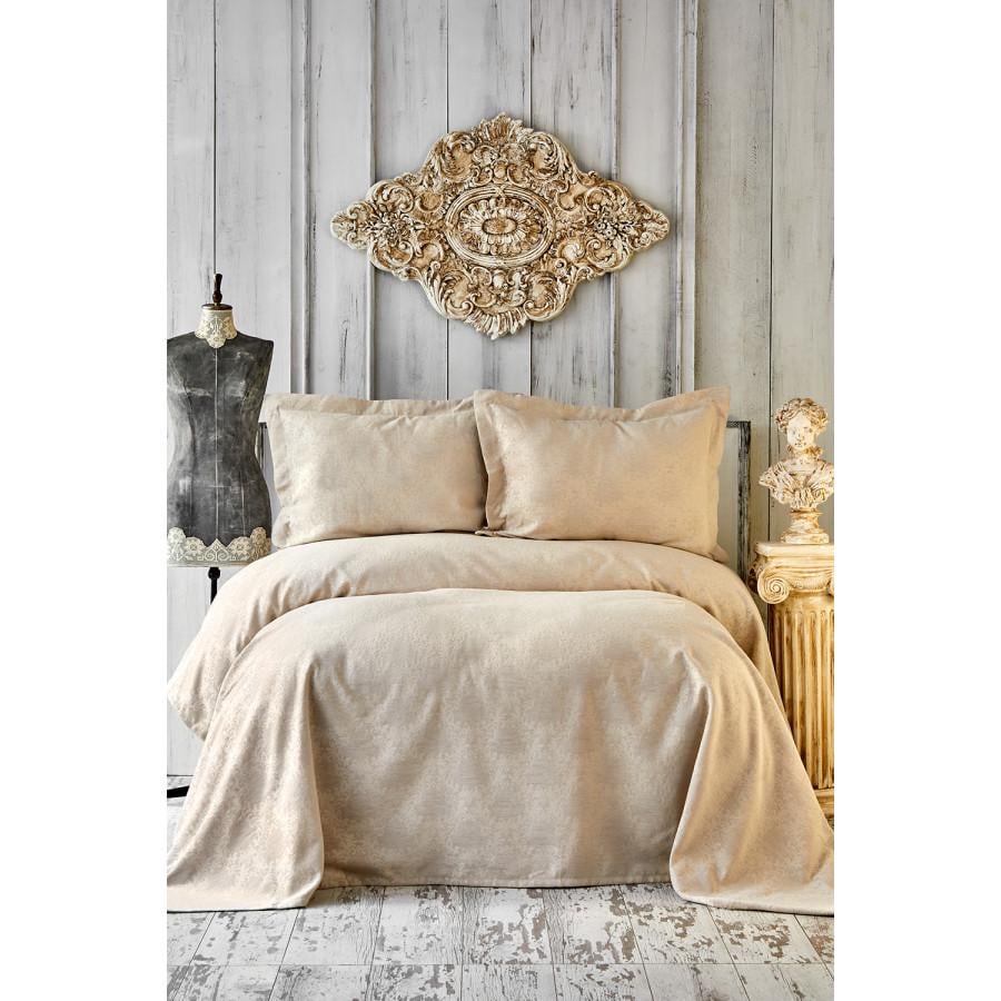 Покривало Karaca Home Eldora gold 250х240 Золотий (svt-2000022280860)