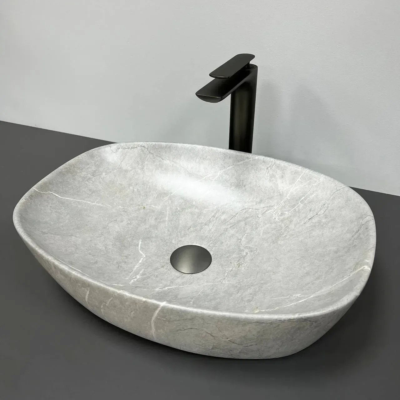 Умывальник накладной VBI Olbia прямоугольный 495x375 мм Серый (RM-VBI-014300)