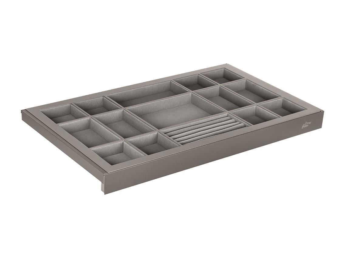 Полка-органайзер Virno Home выдвижная с доводчиком 764х420х61 мм Серый (133296)