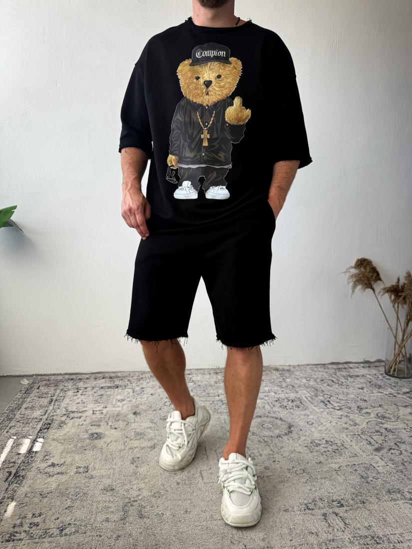 Футболка и шорты ДТФ 53-056 XXL Черный (46997)