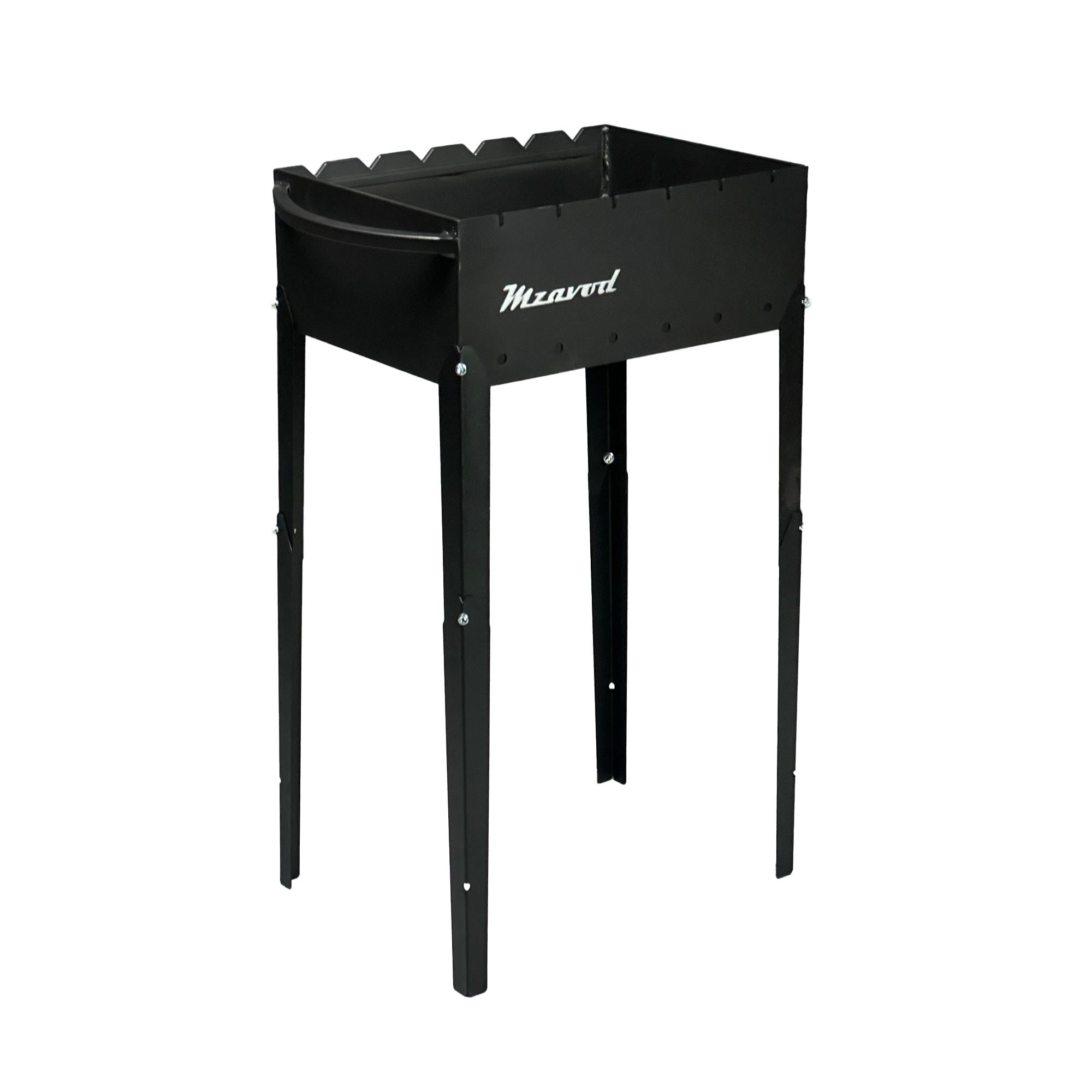 Мангал стационарный разборной Mzavod Эней на 6 шампуров 2 мм со съемными ножками и усилением Черный (147-17-1020120100007)