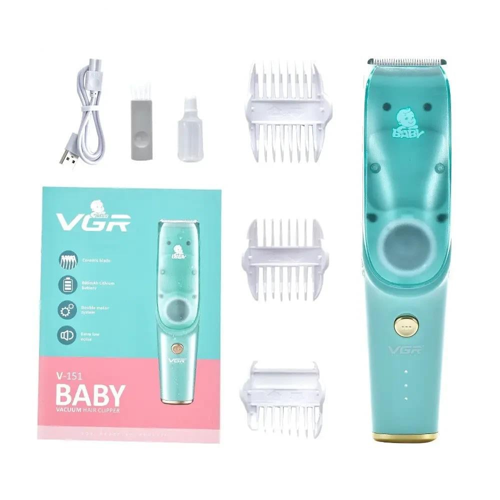 Машинка для стрижки аккумуляторная детская VGR V-151 Baby 3 насадки (3535)