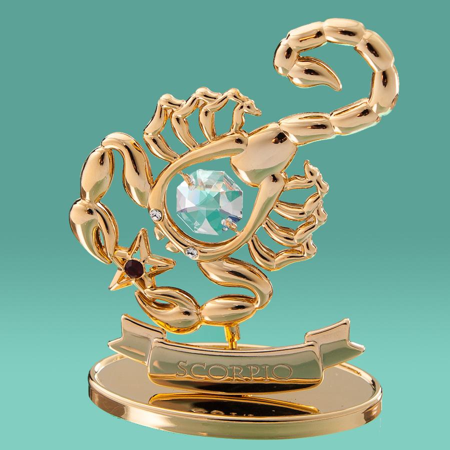 Знак зодиака Скорпион Elisey с позолотой и стразами (0264-001)