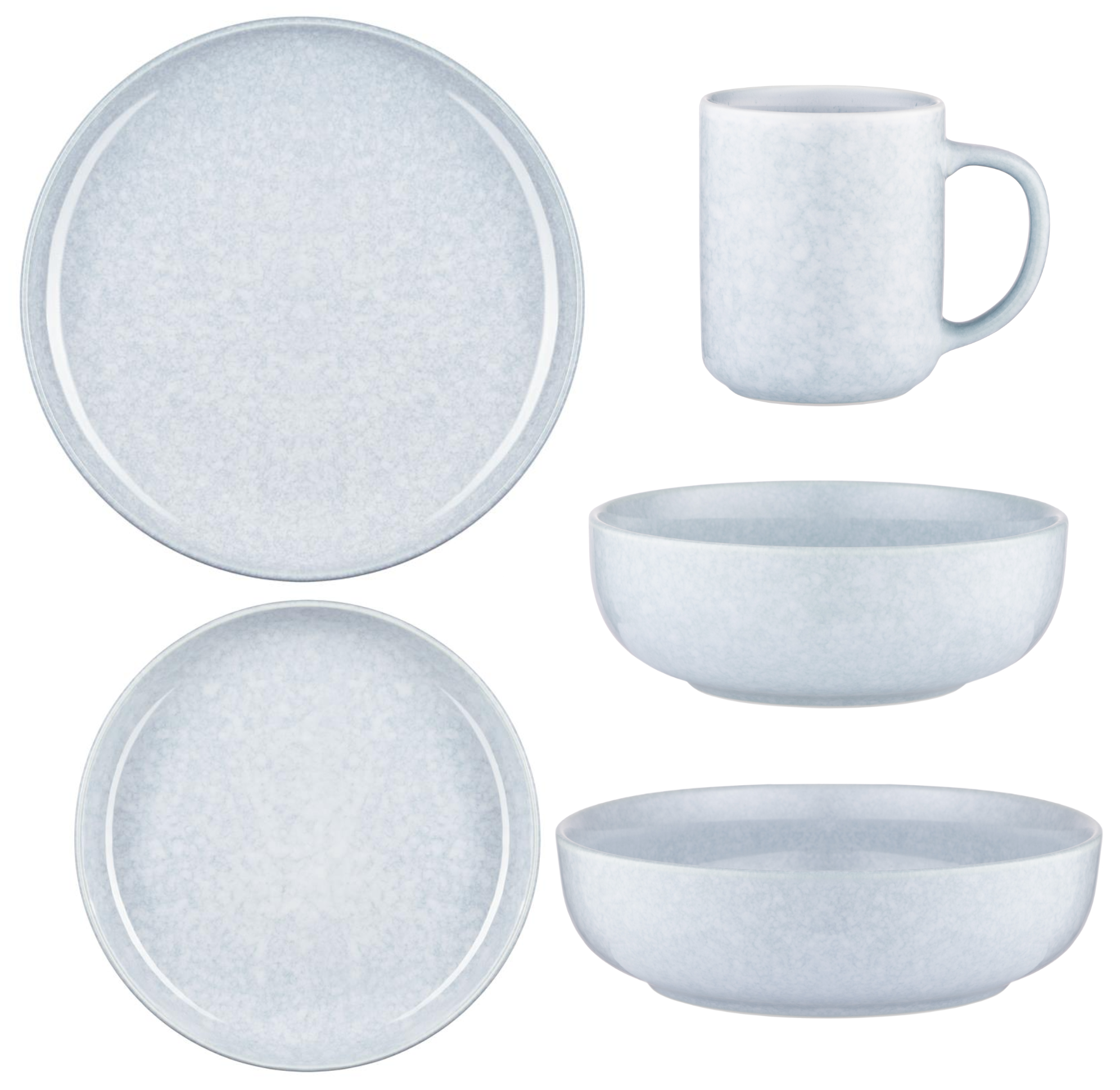 Столивий сервіз посуду Ardesto Loreto 5 предметів на 1 персону порцеляна Сіро-блакитний мармуровий - фото 1 Столивий сервіз посуду Ardesto Loreto 5 предметів на 1 персону порцеляна Сіро-блакитний мармуровий - фото 1