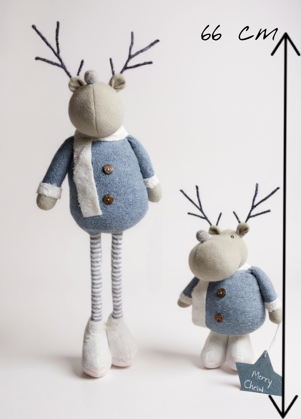 Мягкая игрушка Livarno Home Plush Soft Рождественский олень с телесопечными ногами 66 см Серый (7997) - фото 8 Мягкая игрушка Livarno Home Plush Soft Рождественский олень с телесопечными ногами 66 см Серый (7997) - фото 8