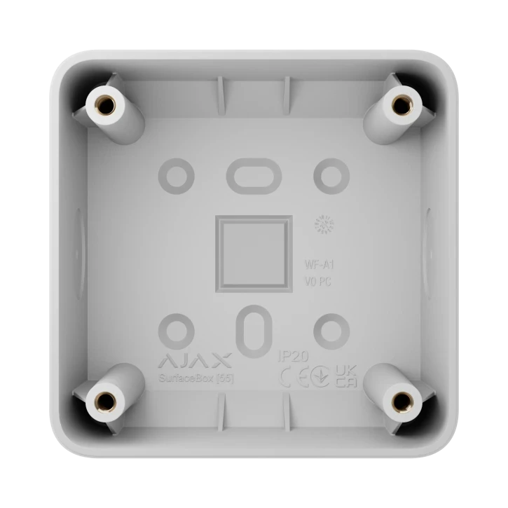 Коробка для зовнішнього монтажу Ajax SurfaceBox для пристрою LightSwitch та Outlet White (2890076480)