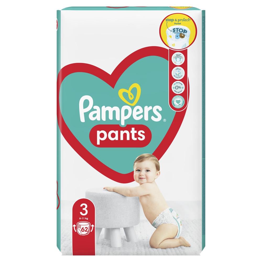 Подгузники-трусики детские Pampers Midi р. 3 6-11 кг 62 шт. (НФ-00009858)