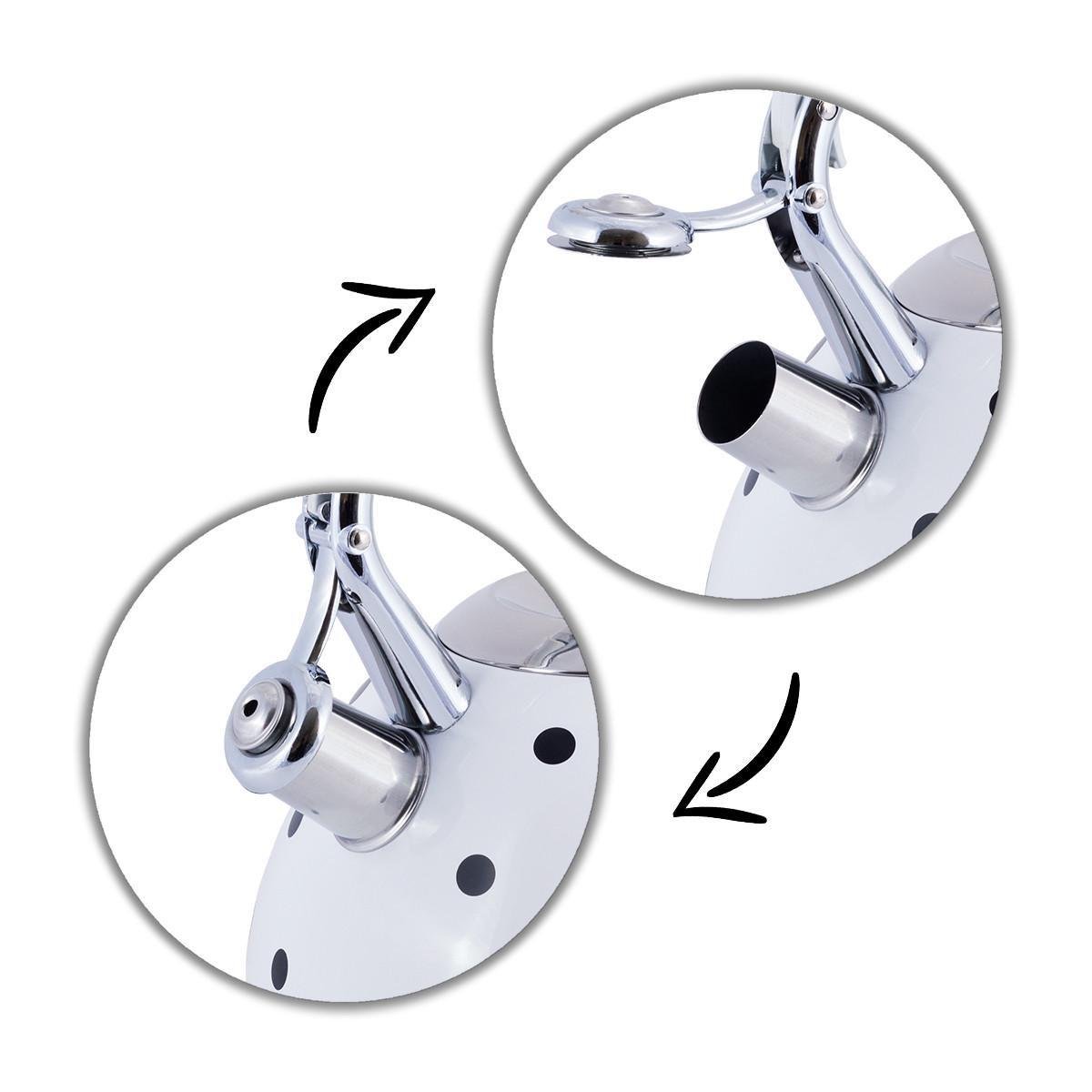 Чайник со свистком с глянцевым покрытием Kamille KM-0695AN из нержавеющей стали 3 л Белый (150-84-0695AN.1) - фото 7 Чайник со свистком с глянцевым покрытием Kamille KM-0695AN из нержавеющей стали 3 л Белый (150-84-0695AN.1) - фото 7