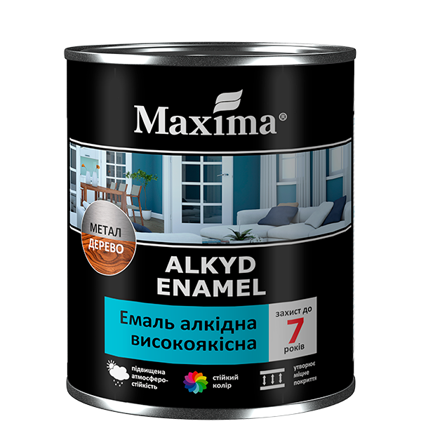 Эмаль алкидная высококачественная Maxima 2,3 кг Черный матовый (2792904948)