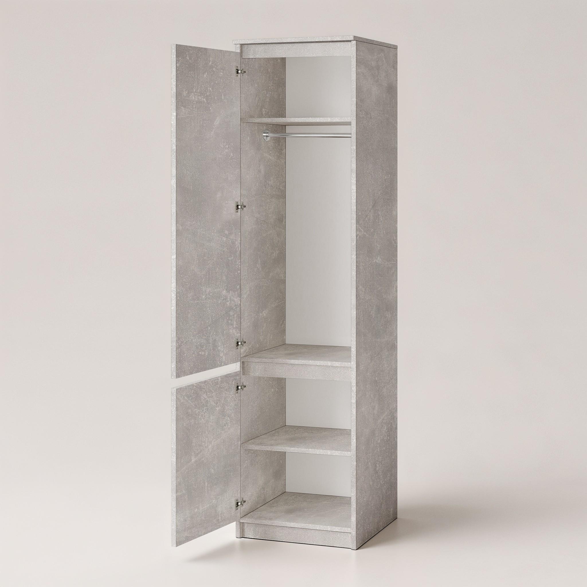 Шафа-пенал зі штангою T-218 500х498х2117 мм Бетон - фото 2