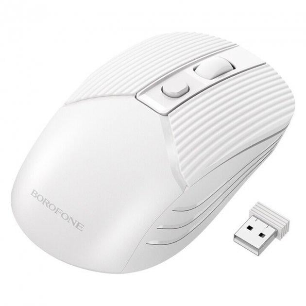 Мышь беспроводная BOROFONE business wireless mouse BG5 2.4G 800-1600dpi белый