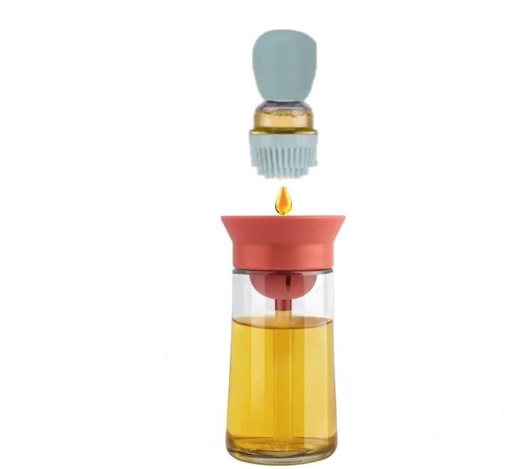 Диспенсер для оливкового и растительного масла с кисточкой 180 мл Серый с коричневым (f84b0cfb)