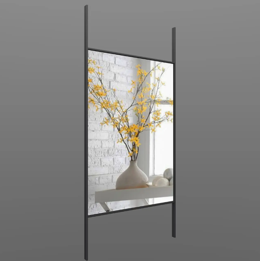 Дзеркало настінне 150х70 см у металевій рамі Чорний (10830694) - фото 2 Дзеркало настінне 150х70 см у металевій рамі Чорний (10830694) - фото 2