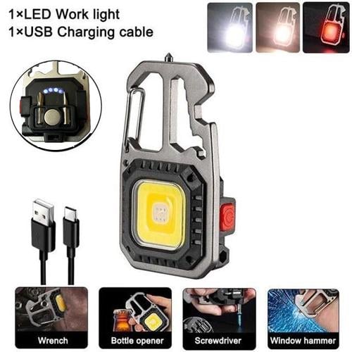 Фонарь многофункциональный 5138/KL-535-COB ULTRA white/yellow/red магнит/отвертка/карабин/Power indicator/USB-C - фото 4