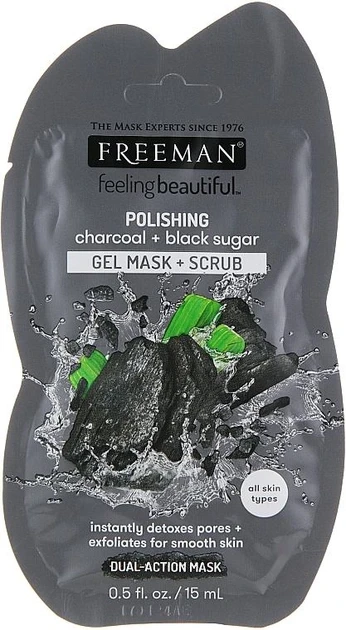Маска для лица скрабовочная FREEMAN Feeling Beautiful Charcoal&Black Sugar Polishing (1970030978)