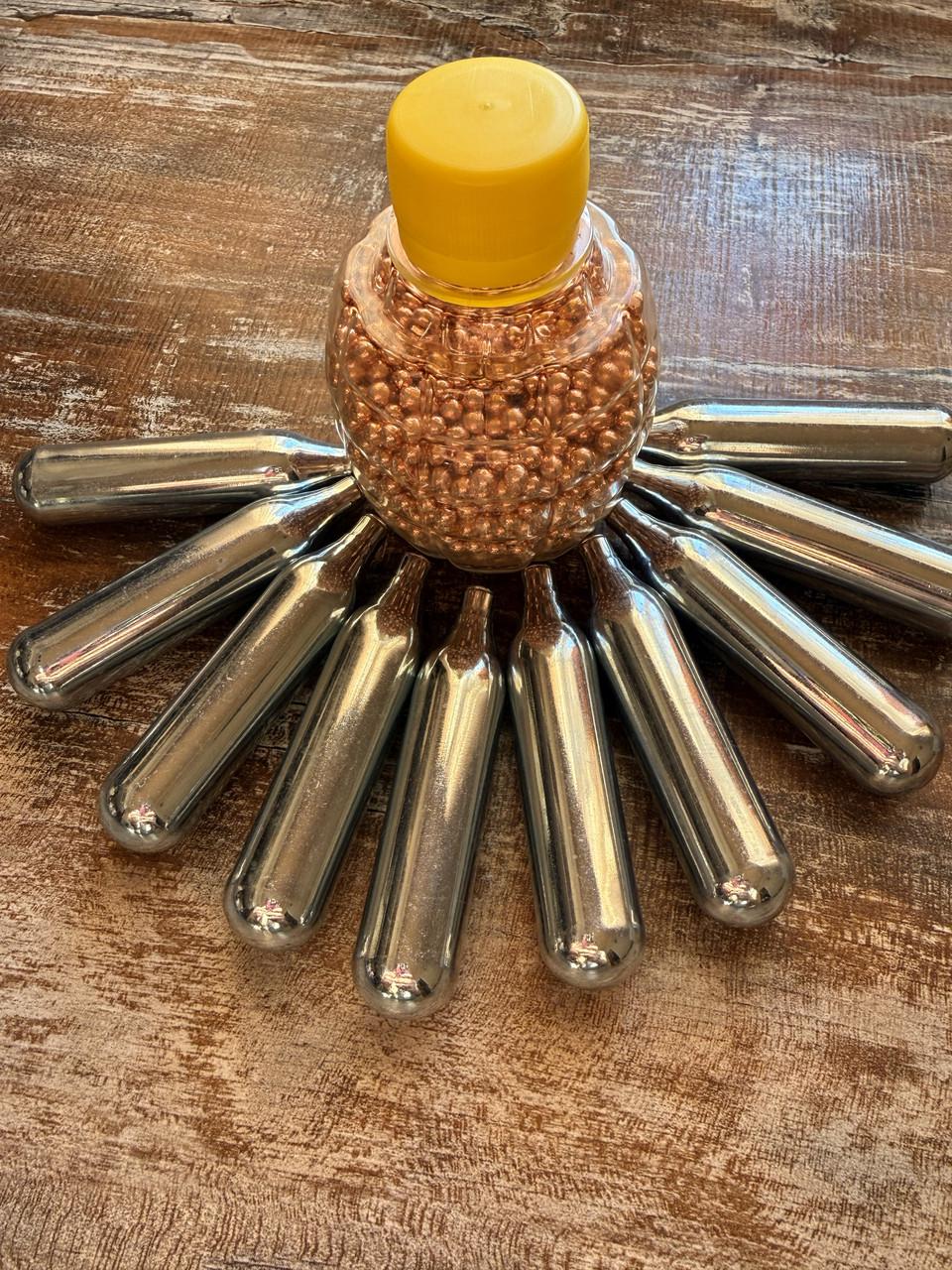 Шари Баллон для пневматики баллончики 10 шт. и шары 4,5 мм 2000 шт. MS