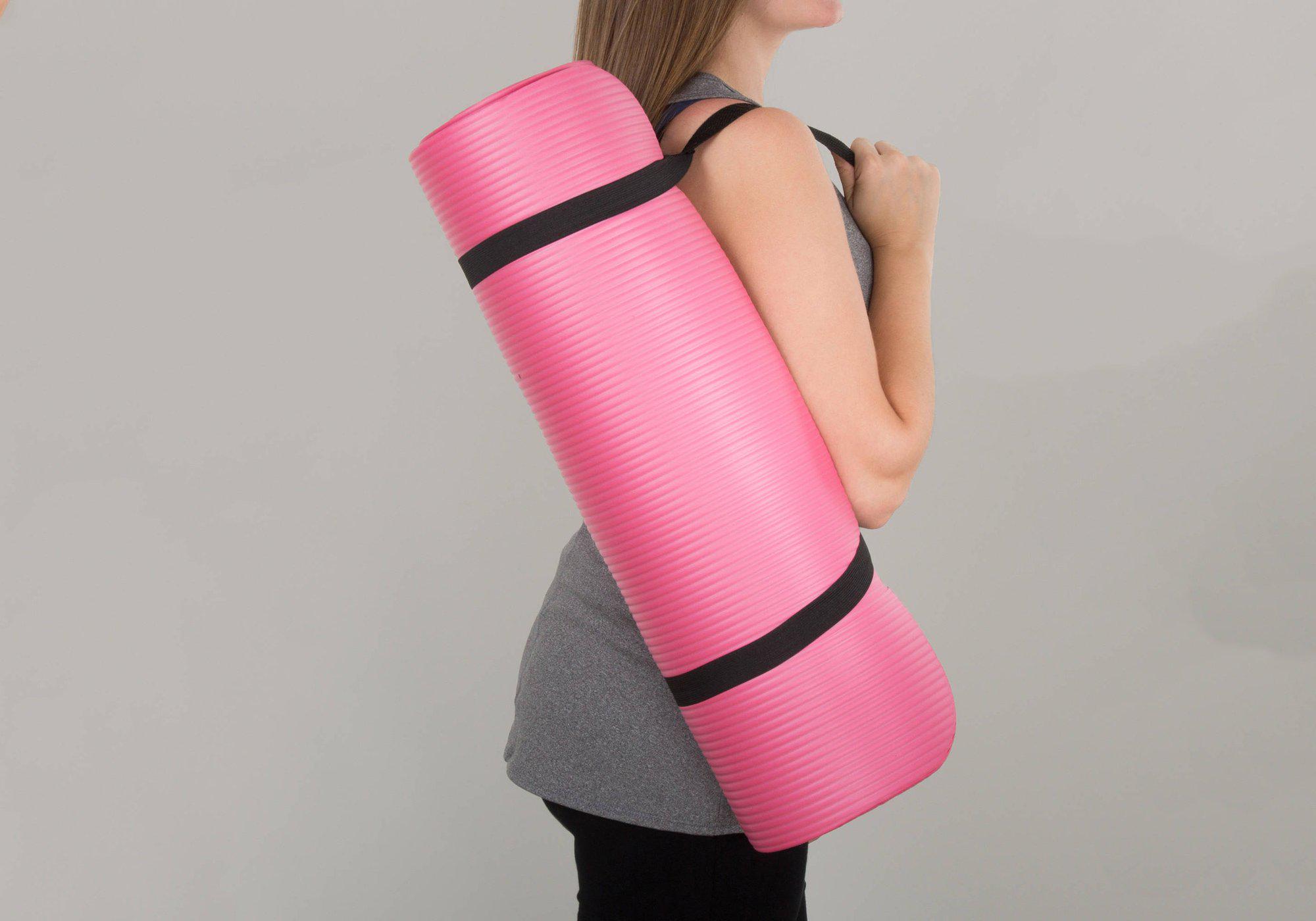 Коврик для йоги EasyFit NBR SOFT-Touch 15 мм Розовый - фото 3