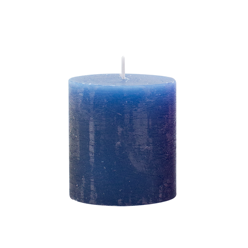 Свеча цилиндрическая Candlesense Decor Rustic 33 ч 75x70 Синий (НФ-00003609)