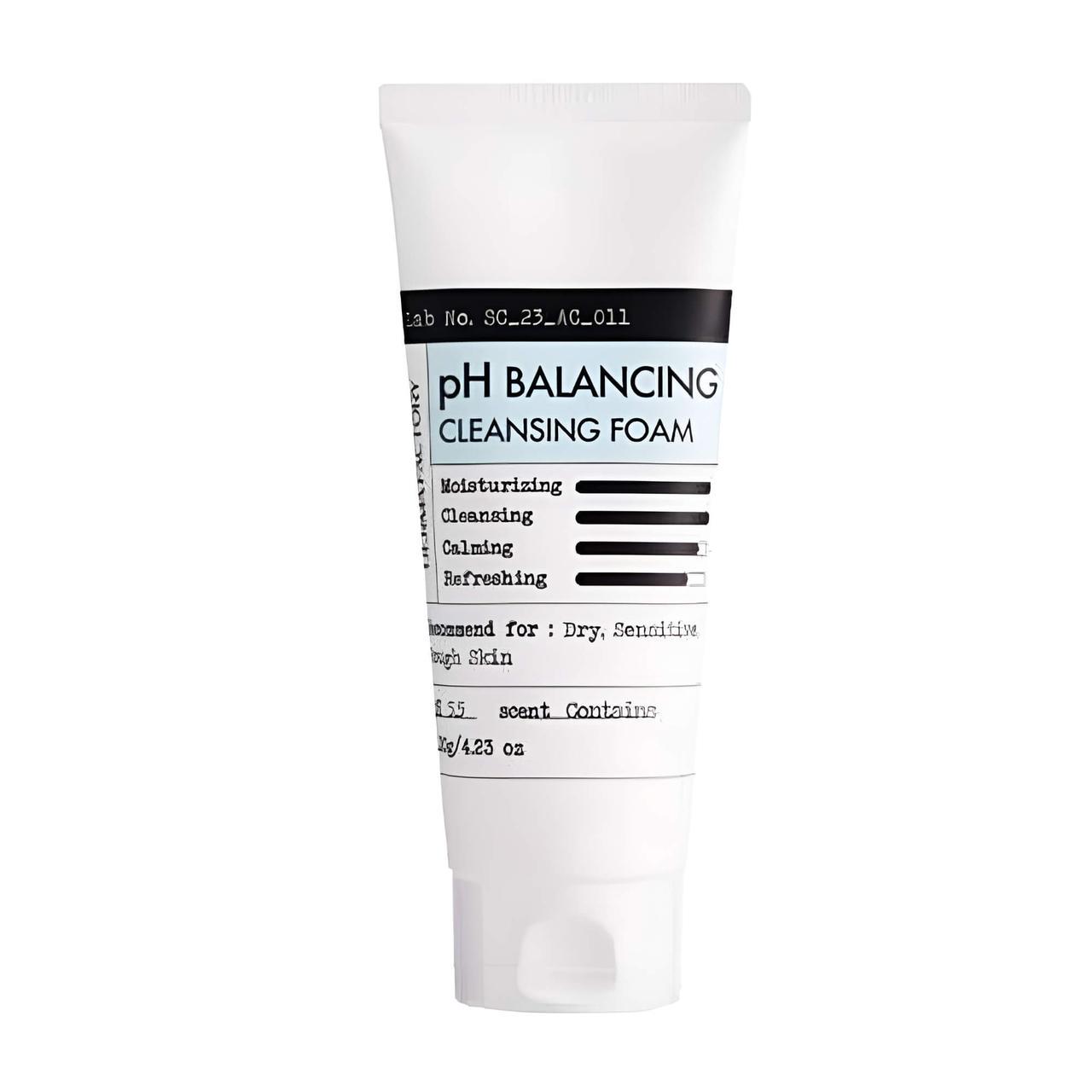 Нейтральна пінка для вмивання обличчя Derma Factory pH Balancing Cleansing Foam 120 г (069743)